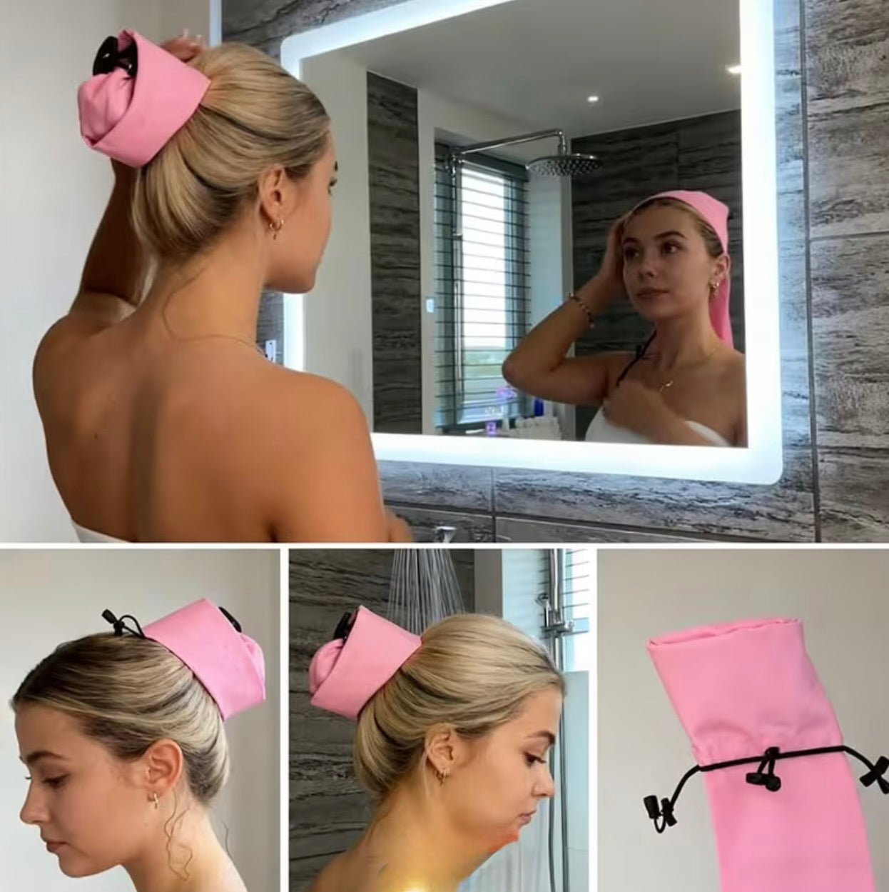 Quorava Quick-Dry Hair Sleeve Shower Cap